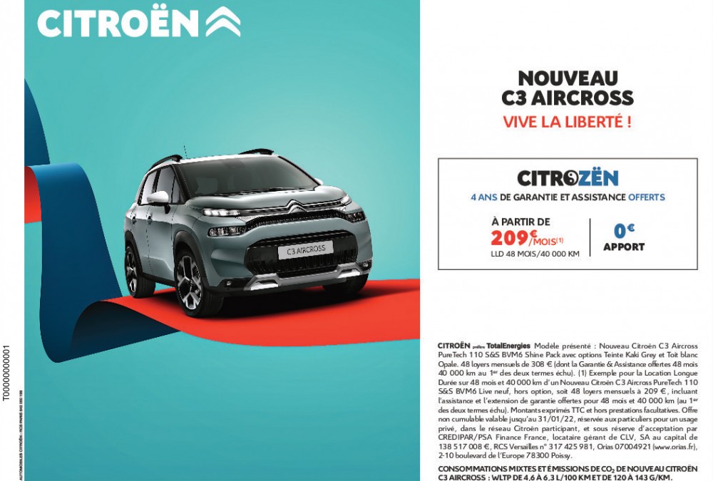 Votre nouveau Citroën C3 Aircross n'attend que vous ! 
